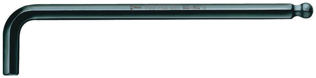 WERA Winkelschlüssel 950 PKL BM ISO2936, Innensechskant SW 4 mm, Hex-Plus, Kugelkopf, BlackLaser