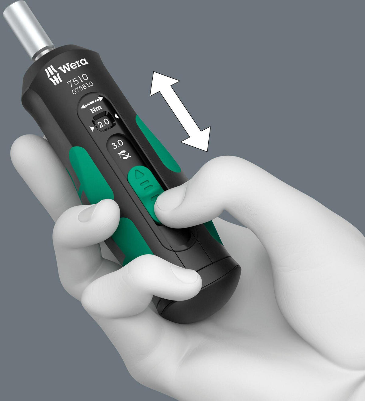 WERA Drehmomentschraubendreher 7515 1/4 Zoll 2-6 Nm mit Schnelleinstellung