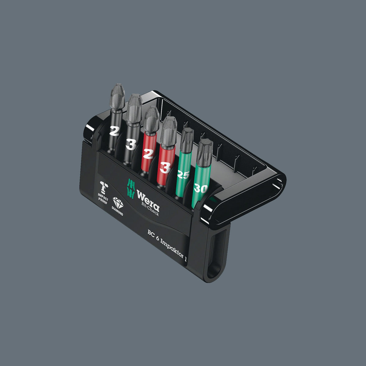 WERA Bit-Check 6 Impaktor 1 Bitsortiment 6-teilig PH/PZD/T für Impakt-Schrauber