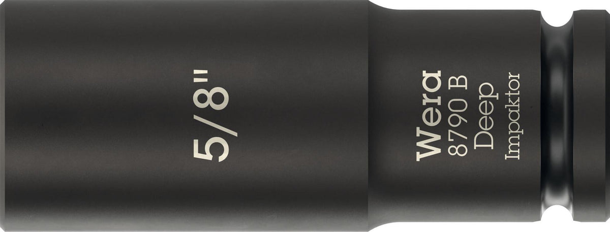 WERA Steckschlüsseleinsatz 8790 B Impaktor Deep 3/8 Zoll, 1 Zoll, 63 mm – Schlagschrauberfest