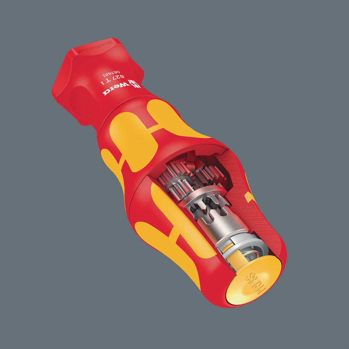 WERA Schraubendrehersatz 16-tlg. Kraftform Kompakt Turbo i 1 mit zuschaltbarem Planetengetriebe
