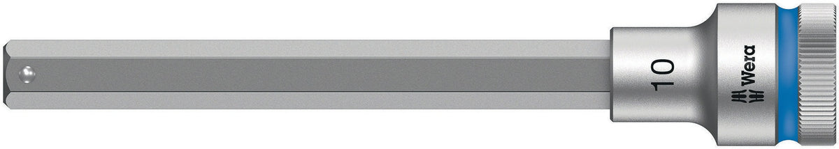 WERA Steckschlüsseleinsatz 8740 C HF 1/2 Zoll SW 10 mm L.140 mm mit Haltefunktion