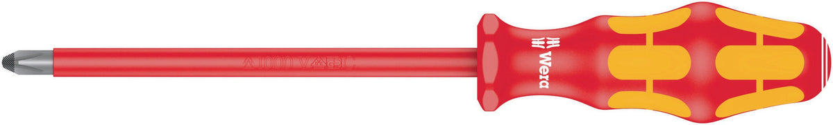 WERA Schraubendreher 162 i PH 0 VDE-isoliert, Klinge 80 mm, Kraftform-Griff