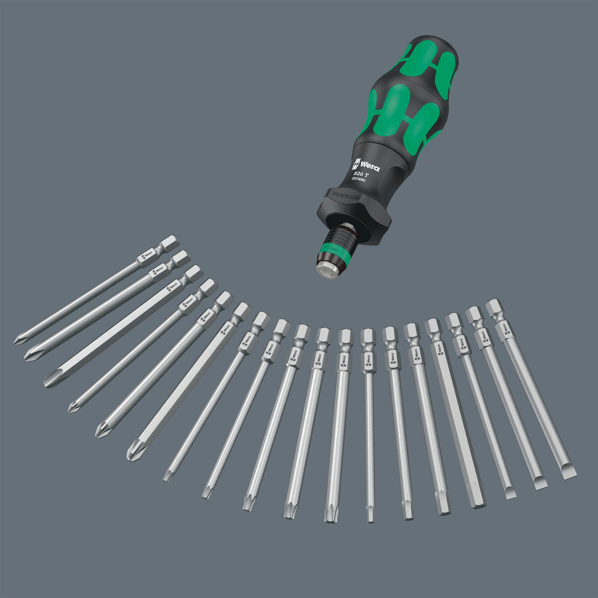 WERA Bitsortiment KK Turbo 1 19-teilig mit Turbofunktion und Rapidaptor Handhalter