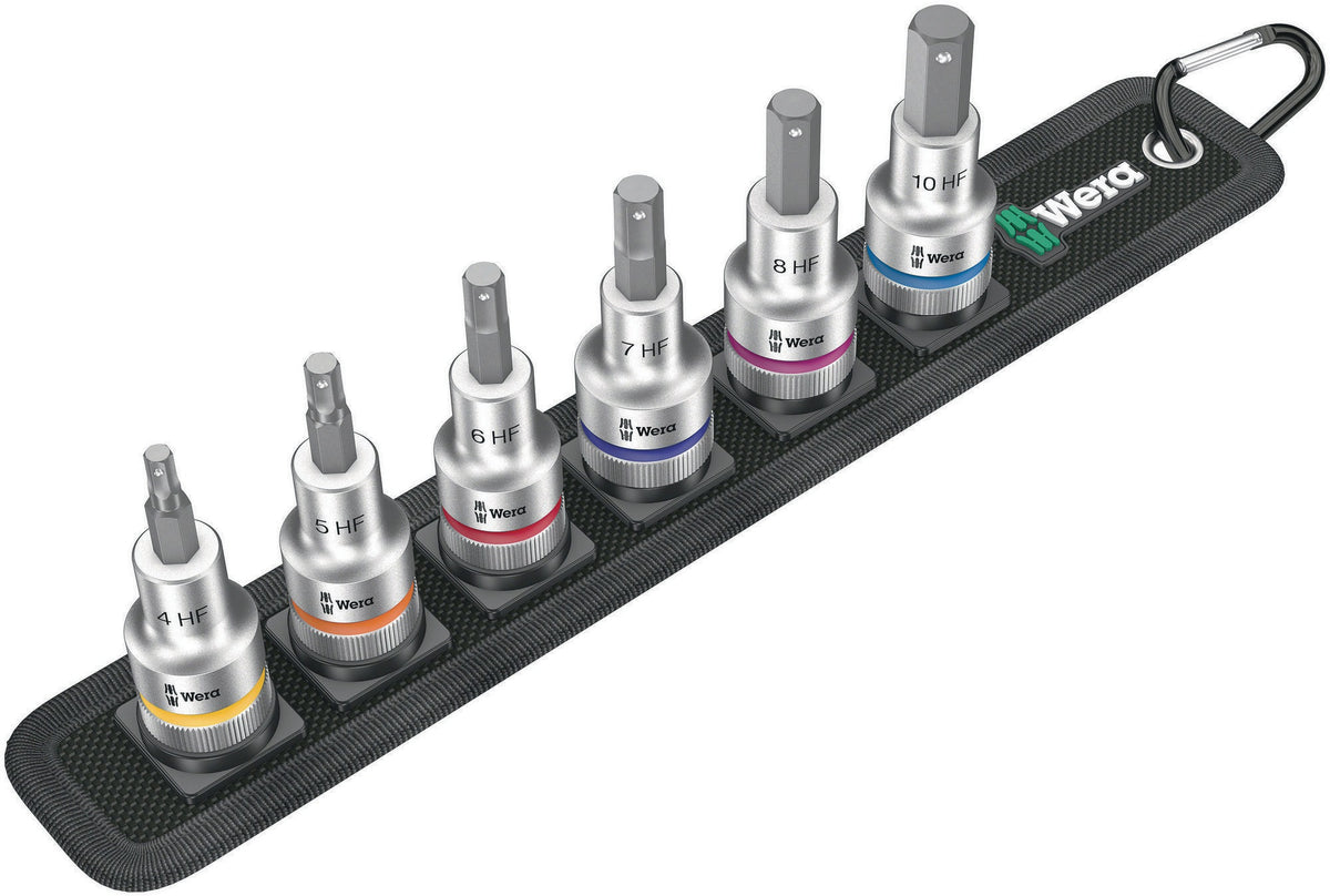 WERA Steckschlüsselsatz Belt C 1 Zyklop 7-teilig 1/2 Zoll 10-19 mm mit Textilgurt