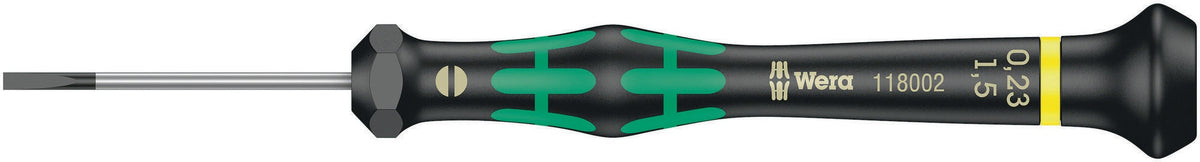 WERA Elektronik-Feinmechanik-Schraubendreher 2035, 3 mm Klinge, 80 mm, Kraftform-Micro-Griff