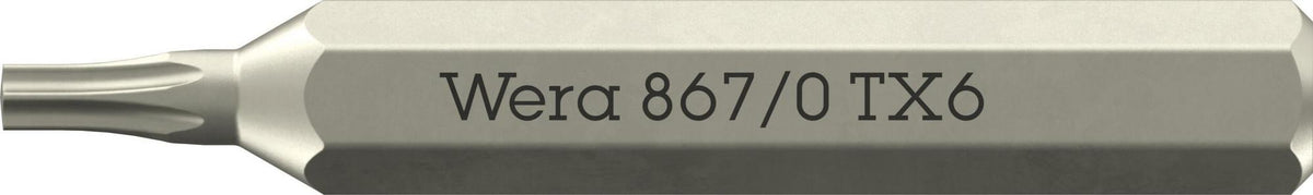 WERA Bit 867/0 Micro TX 10, 30 mm, 4 mm Sechskant, 10er-Pack