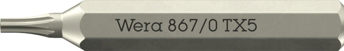 WERA Bit 867/0 Micro TX 10, 30 mm, 4 mm Sechskant, 10er-Pack