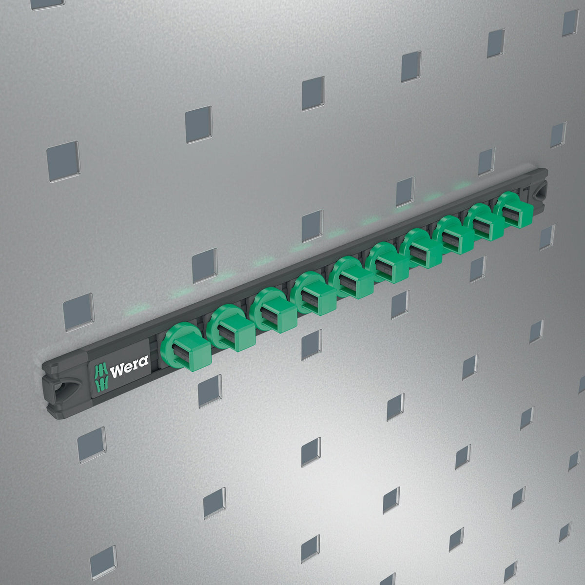 WERA Magnetleiste für Steckschlüsseleinsätze 1/4 Zoll, 30x270 mm, Twist to unlock, unbestückt