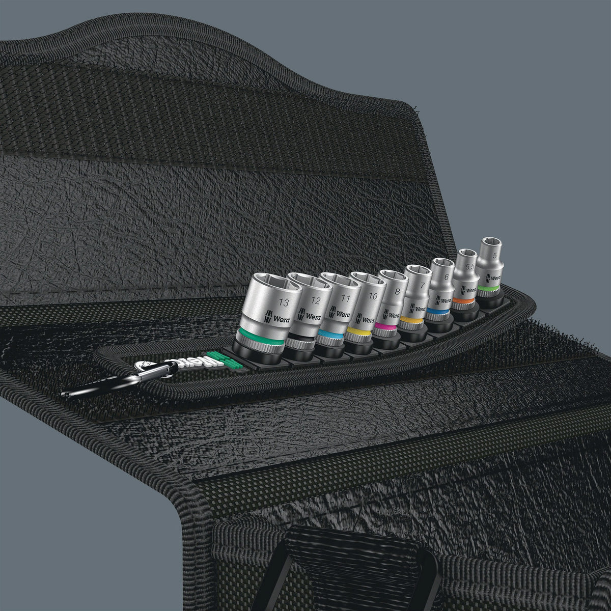 WERA Steckschlüsselsatz Belt 1 10-teilig 1/4 Zoll 4-13 mm für Außensechskant