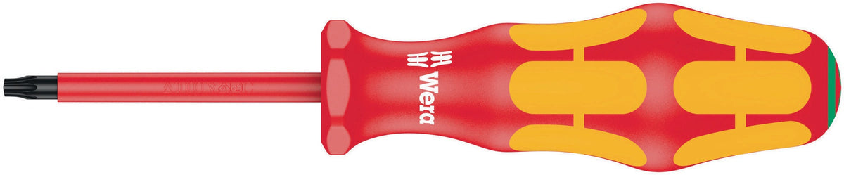 WERA Schraubendreher 167 i T 10 VDE-isoliert, 80 mm Klinge, Kraftform-Griff