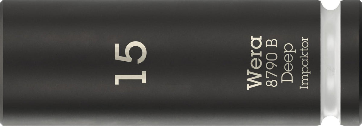WERA Steckschlüsseleinsatz 8790 B Impaktor Deep 3/8 Zoll, 1 Zoll, 63 mm – Schlagschrauberfest