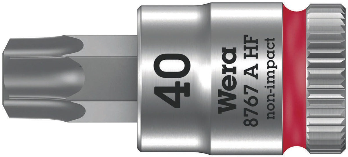 WERA Steckschlüsseleinsatz 8767 A HF TORX® 1/4 Zoll T10, 28 mm, mit Haltefunktion