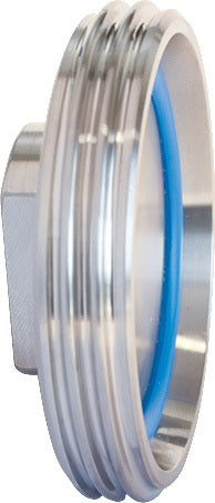 TEGUMA Milchrohrverschraubung Endstopfen Edelstahl 1.4301 52 x 1/6 Zoll