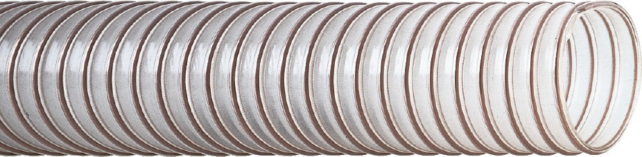 TEGUMA PURFLEX/L Absaugschlauch ID 25,0 mm, Länge 20 m – Polyurethan, Stahlspirale, transparent