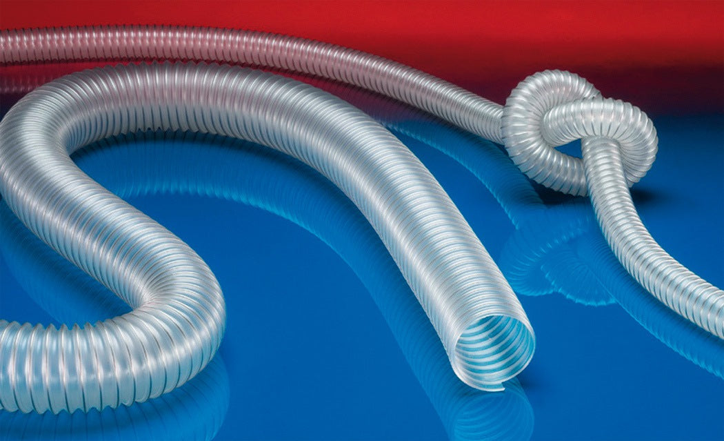 NORRES PU-Lebensmittelschlauch ID 100-102 mm AD 108 mm, 10 m – Antistatisch, abriebfest, für Lebensmittel & Pharma