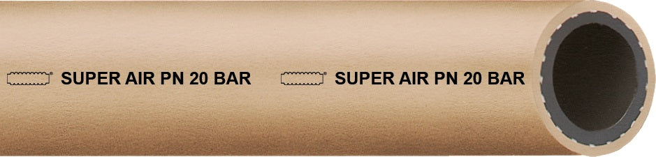 TEGUMA SUPER AIR Kunststoff-Pressluftschlauch 6,0 mm x 11,0 mm, 50 m, Beige
