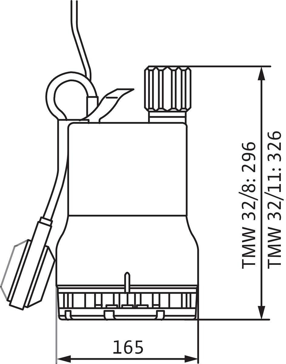 Wilo Schmutzwasser-Tauchmotorpumpe Drain TMW 32/8 – 0,37 kW, 230 V, mit Schwimmerschalter
