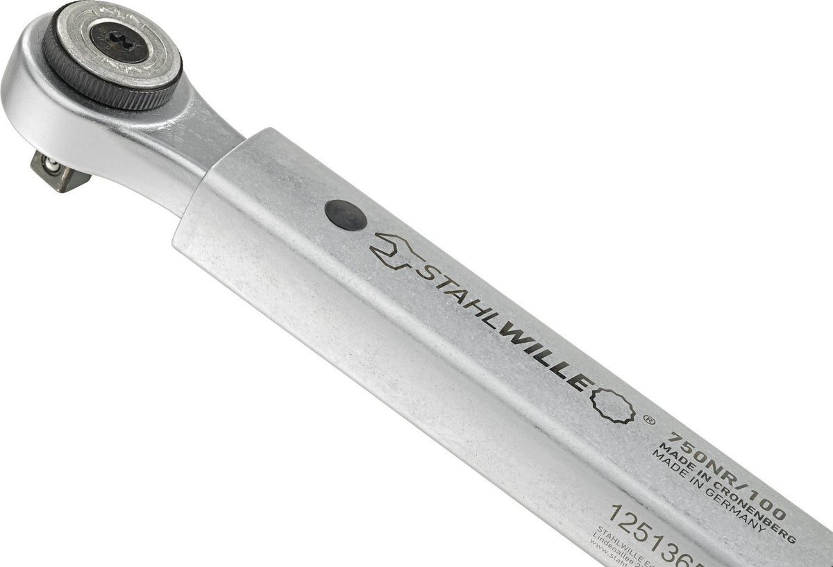 STAHLWILLE Drehmomentschlüssel 750NR/100 3/8 Zoll 20-100 Nm mit Doppel-Stopp-Signal