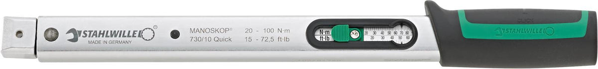 STAHLWILLE Drehmomentschlüssel 730/5 Quick 6-50 Nm 9x12mm mit Zertifikat