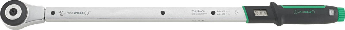 STAHLWILLE Drehmomentschlüssel 750NR/100 3/8 Zoll 20-100 Nm mit Doppel-Stopp-Signal