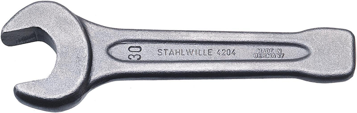 STAHLWILLE Schlagmaulschlüssel 4204 SW 27 mm – Chrom-Alloy-Stahl, Maulstellung 15°
