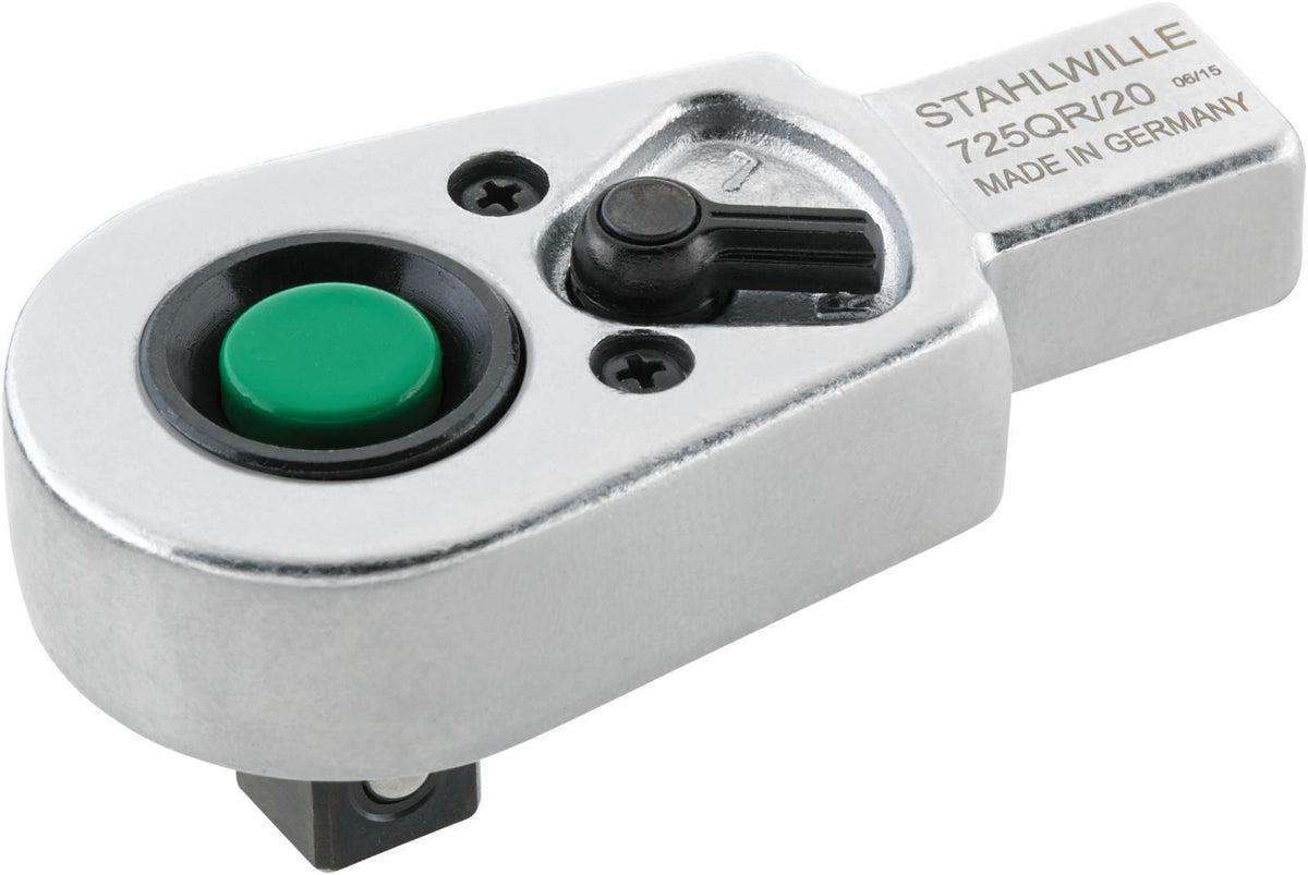 STAHLWILLE Einsteck-Hebelumschaltknarre 725QR/4 1/4 Zoll 9x12mm Chrome-Alloy-Steel