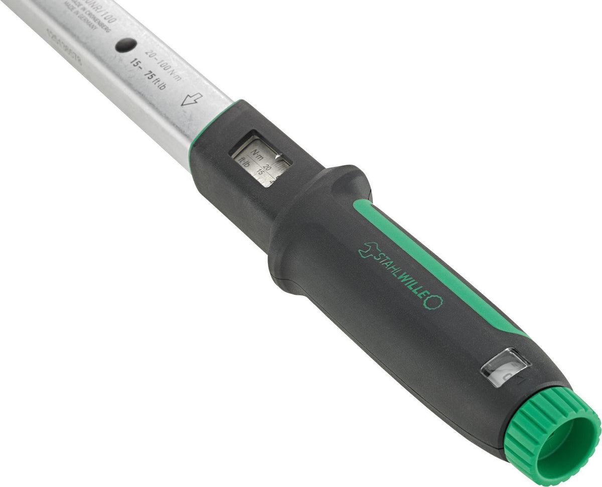 STAHLWILLE Drehmomentschlüssel 750NR/100 3/8 Zoll 20-100 Nm mit Doppel-Stopp-Signal