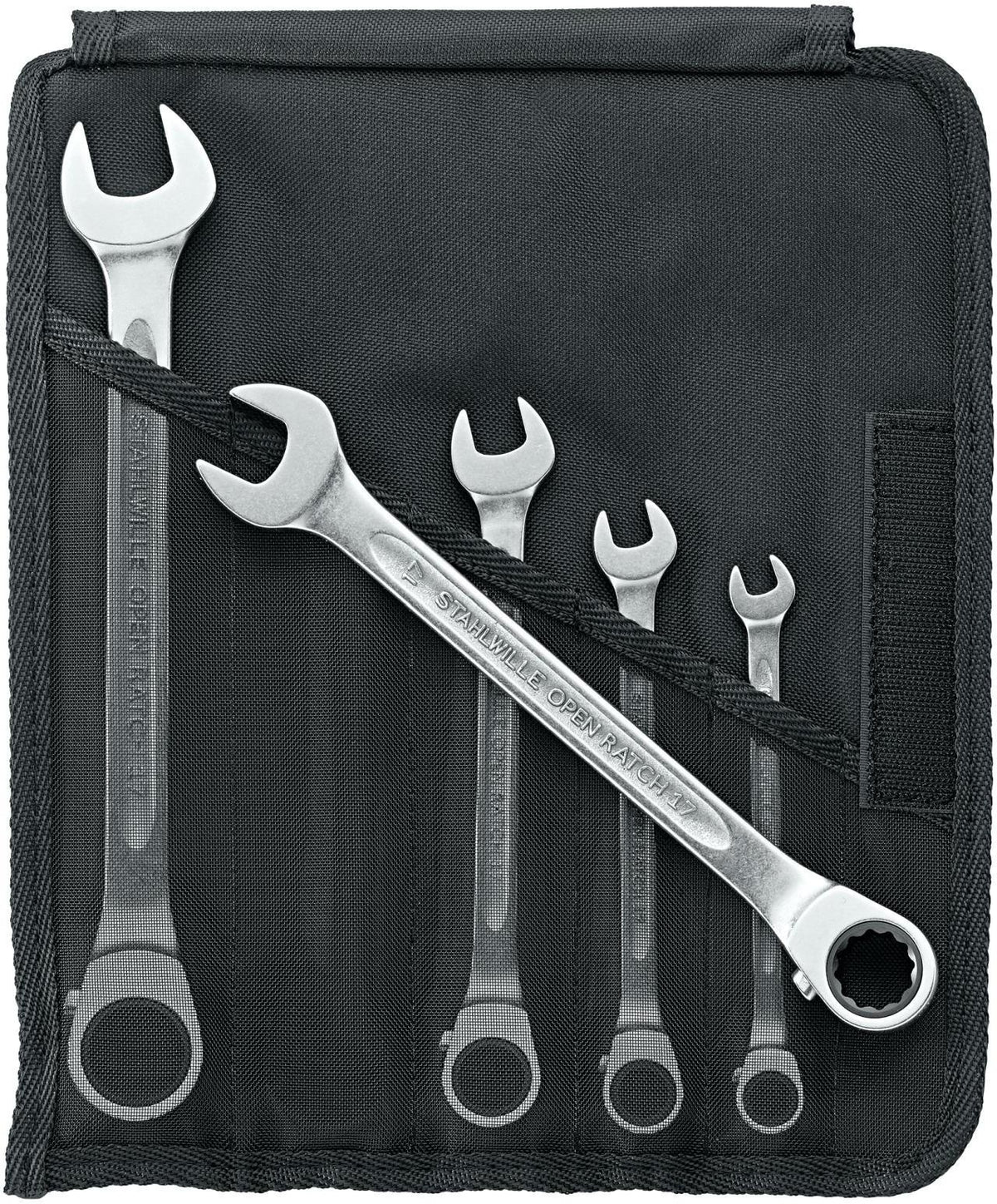 STAHLWILLE Maulringratschenschlüssel-Satz 17/5 5-teilig SW 8-19 mm umschaltbar