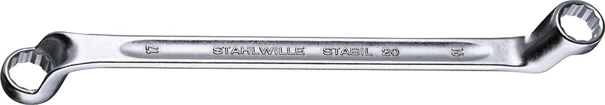STAHLWILLE Doppelringschlüssel 20 6x7 mm tief gekröpft 165 mm Chrom-Alloy-Stahl