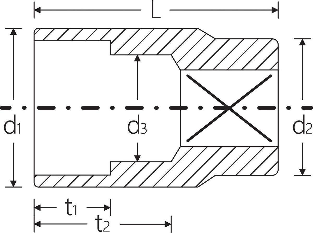 STAHLWILLE Steckschlüsseleinsatz 45 3/8 Zoll 12-kant SW 7 mm – HPQ Hochleistungsstahl