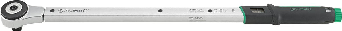 STAHLWILLE Drehmomentschlüssel 750NR/100 3/8 Zoll 20-100 Nm mit Doppel-Stopp-Signal