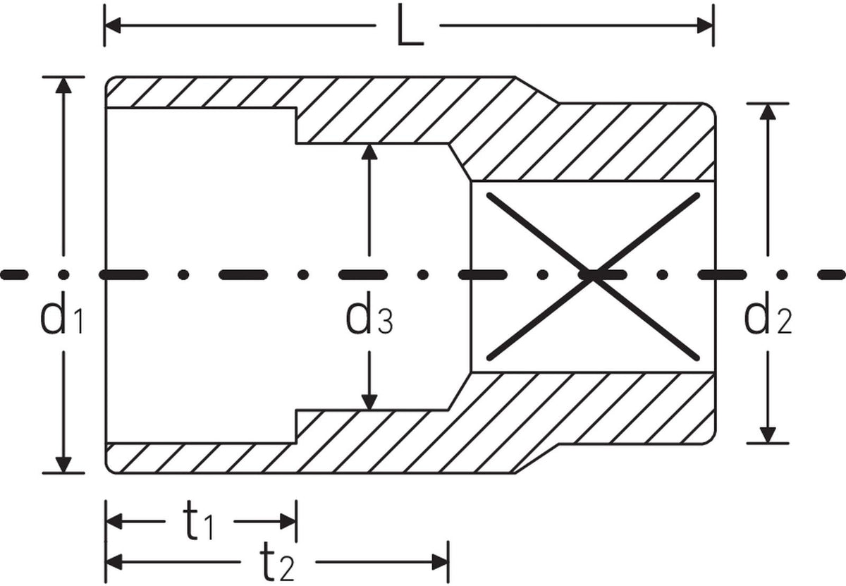 STAHLWILLE Steckschlüsseleinsatz 456 10 3/8 Zoll 6-kant SW 10 mm