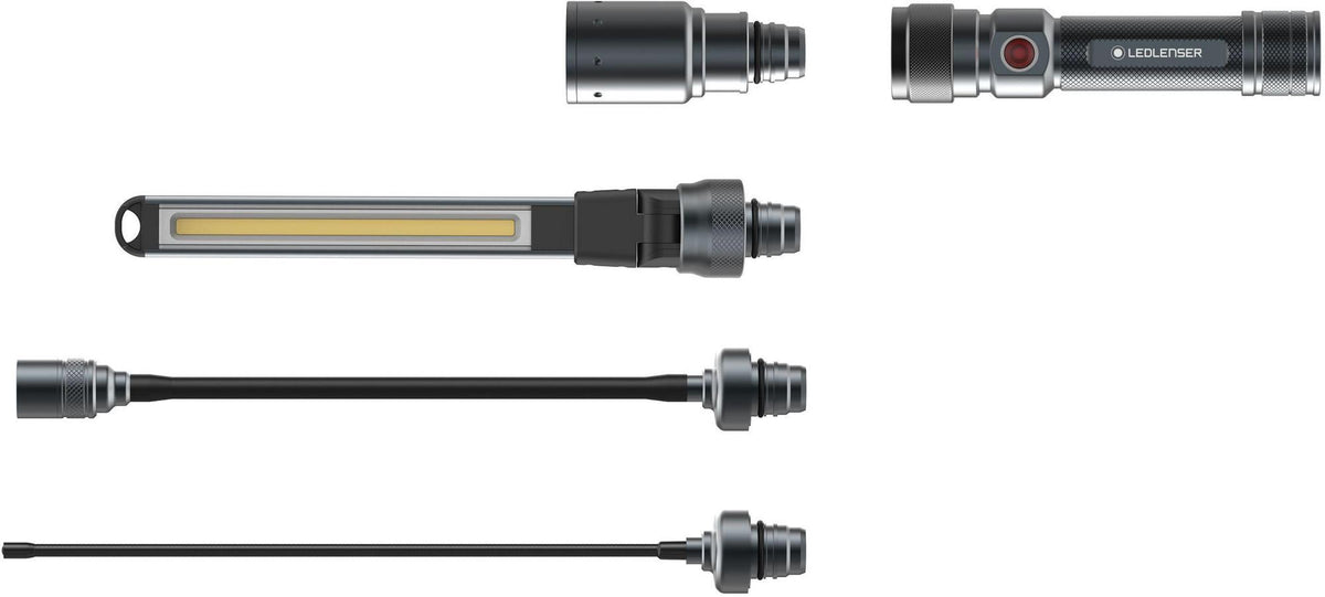 LEDLENSER Arbeitsleuchten-Set Worker's Friend 250-500 lm Li-Ion 130 m schwarz
