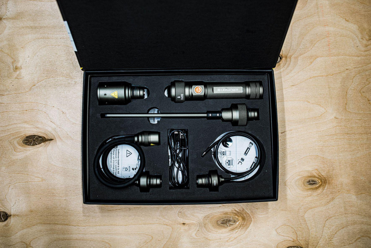 LEDLENSER Arbeitsleuchten-Set Worker's Friend 250-500 lm Li-Ion 130 m schwarz