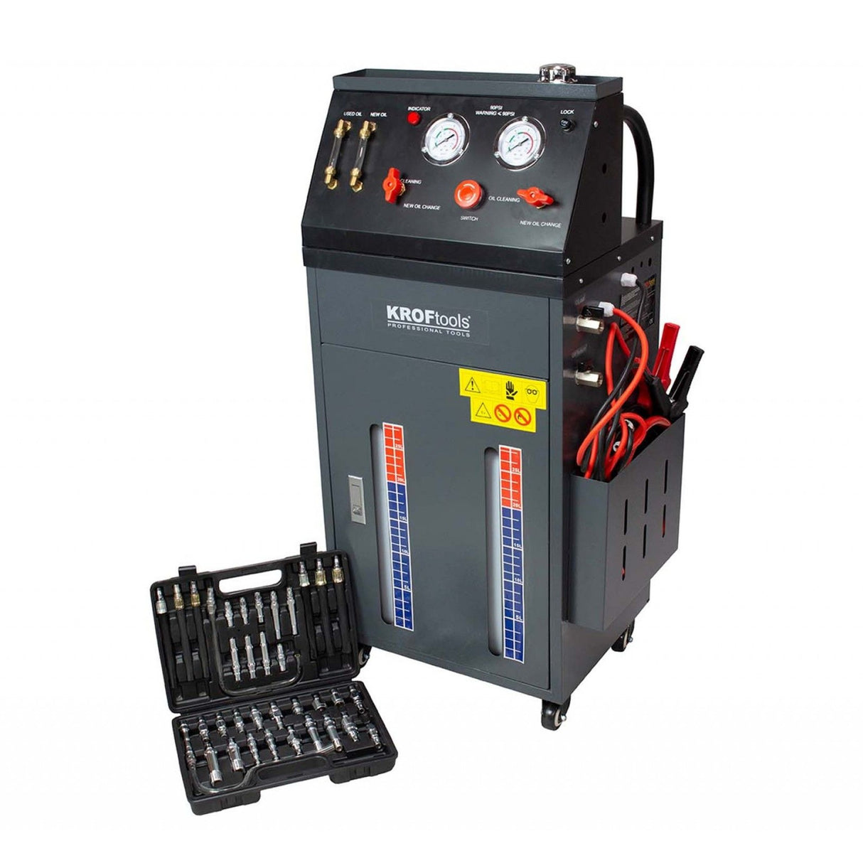 KROFtools Automatikgetriebe Getriebespülgerät Ölabsauggerät Getriebeölpumpe 12V mit Adapter-Set - Modell 9020