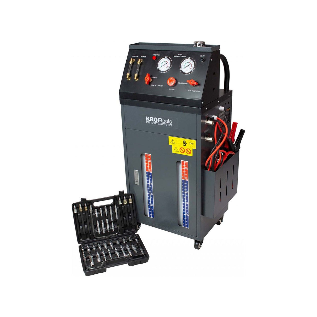 KROFtools Automatikgetriebe Getriebespülgerät Ölabsauggerät Getriebeölpumpe 12V mit Adapter-Set - Modell 9020