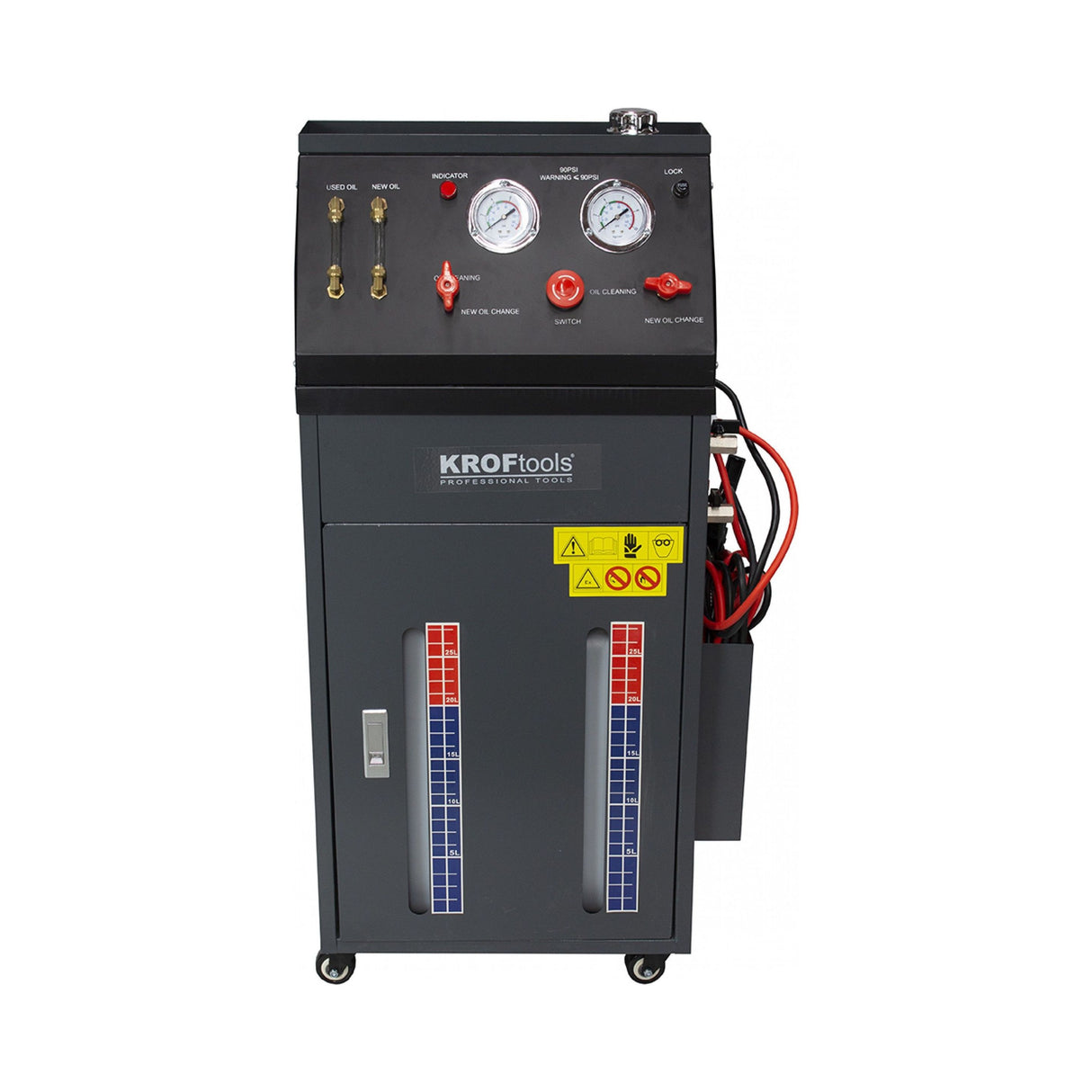 KROFtools Automatikgetriebe Getriebespülgerät Ölabsauggerät Getriebeölpumpe 12V mit Adapter-Set - Modell 9020