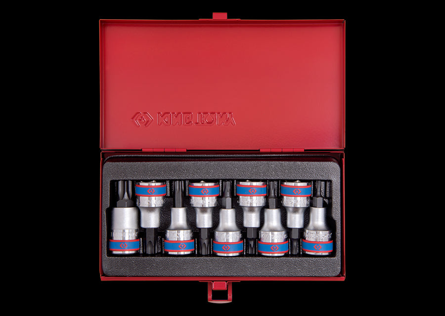 KING TONY Profi-Werkzeuge - 1/2" TORX® Steckschlüssel-Set - 9 tlg. 4109PR