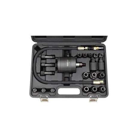 KROFtools 21tlg Diesel Einspritzdüsen Abzieher Pneumatischer Injektor Abzieher - Adapter Bosch Delphi Denso Siemens. Zum Demontieren festsitzender Einspritzdüsen & Glühkerzen. - Tools.de TP Profishop GmbH