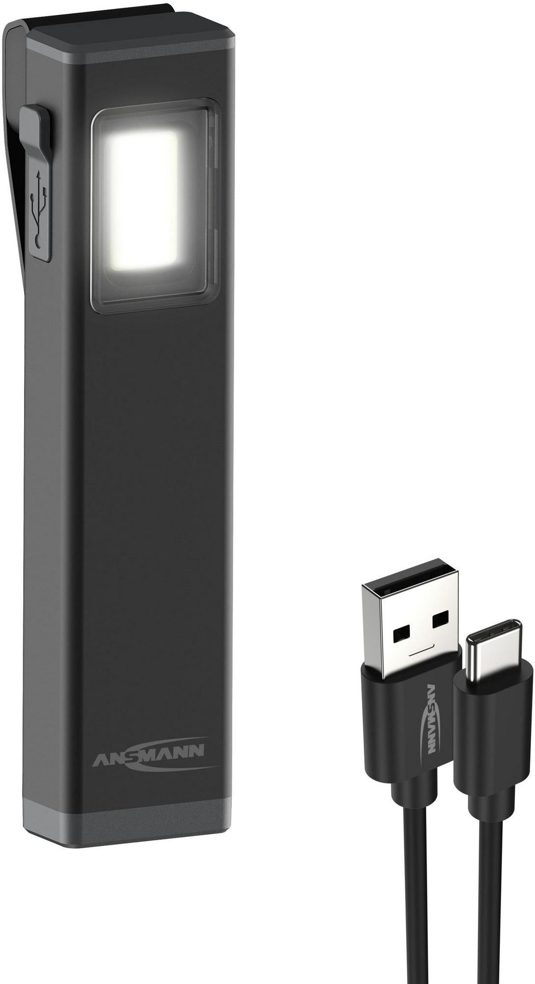 ANSMANN LED-Akkuhandleuchte Mini-Booster-550R, 550 lm, USB-C, 3 Stufen