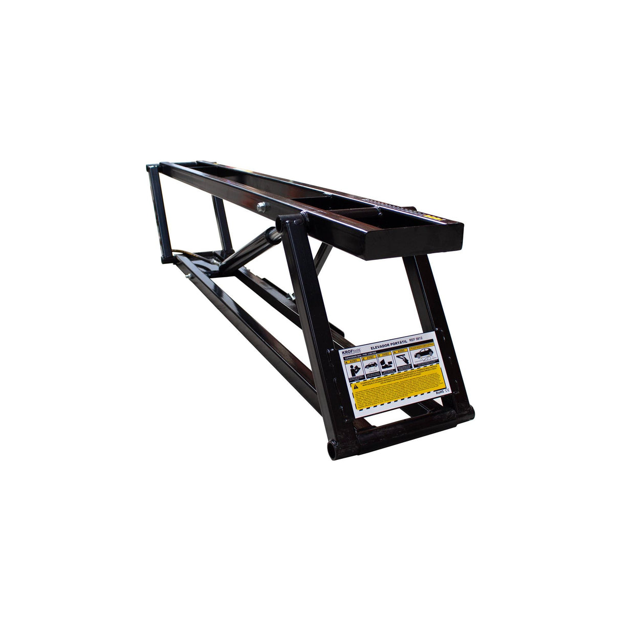 KROFtools Mobile Hebebühne 2500kg 90mm flach - KFZ Mobile Auto Hebebühne mit Fernbedienung - 9812