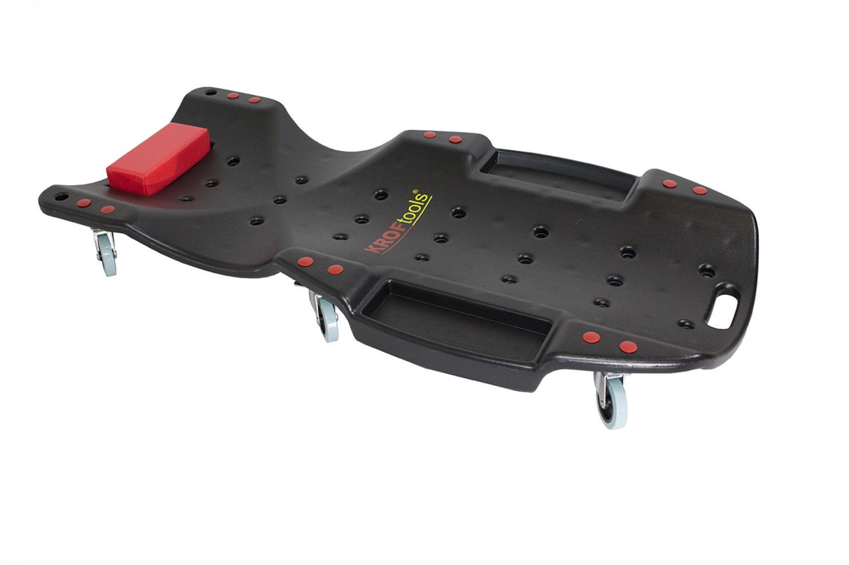 KROFtools 200kg 48" Werkstatt-Rollbrett / Kfz Montageliege XL bis mit Ablagefächern - 4873 - K-4873
