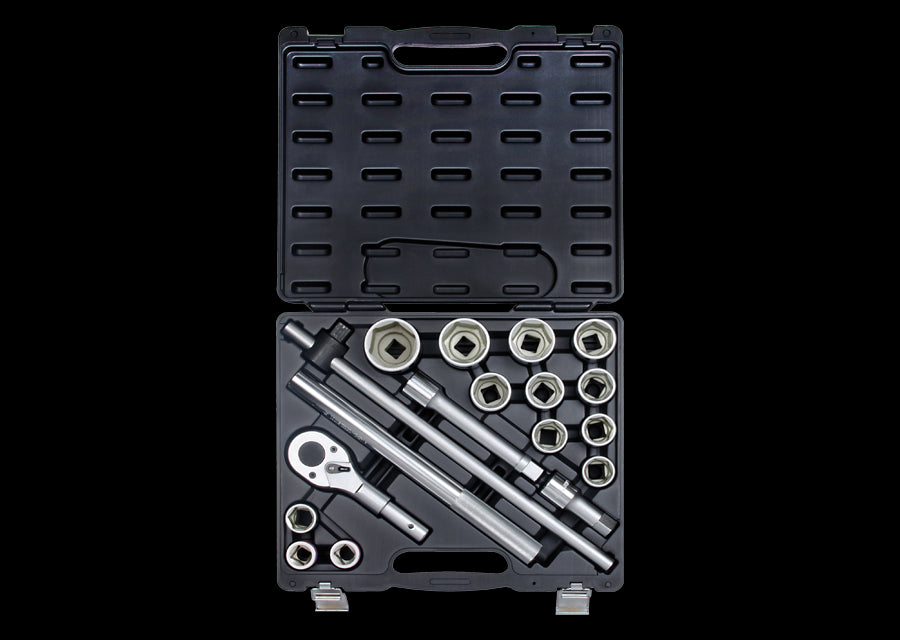 KING TONY Profi-Werkzeuge - 3/4" Steckschlüssel-Set, metrisch, mit Zubehör - 17 tlg. 6318MR10