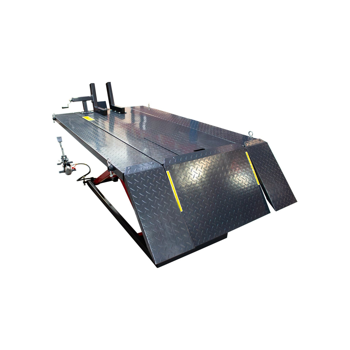 KROFtools Hydropneumatische Motorrad- und Quad-Hebebühne 680 kg – Profi-Hebebühne mit 185–825 mm Hubhöhe – Modell 9865