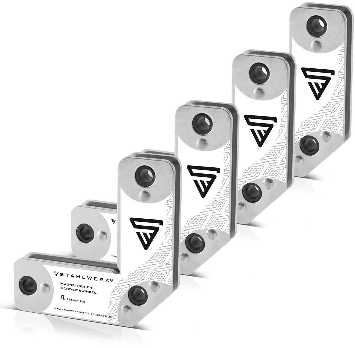 STAHLWERK Magnet-Schweißwinkel 95x95x14mm – 45°, 90° & 135° mit 25 lbs Haftkraft