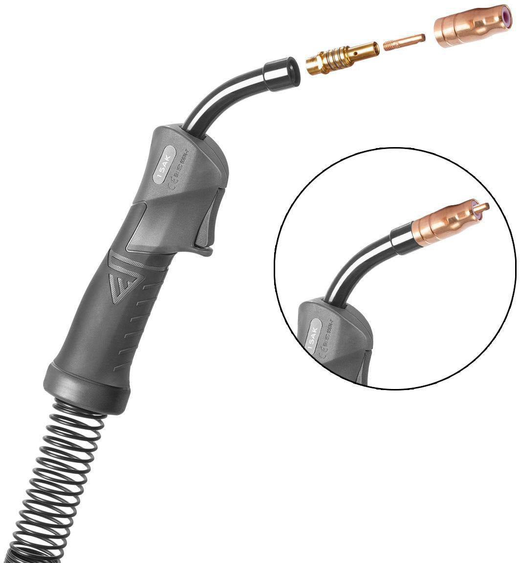 STAHLWERK Verschleißteile-Set FLUX AK15/MB15 – 23-teilig, Stromdüsen Ø 0,9 mm