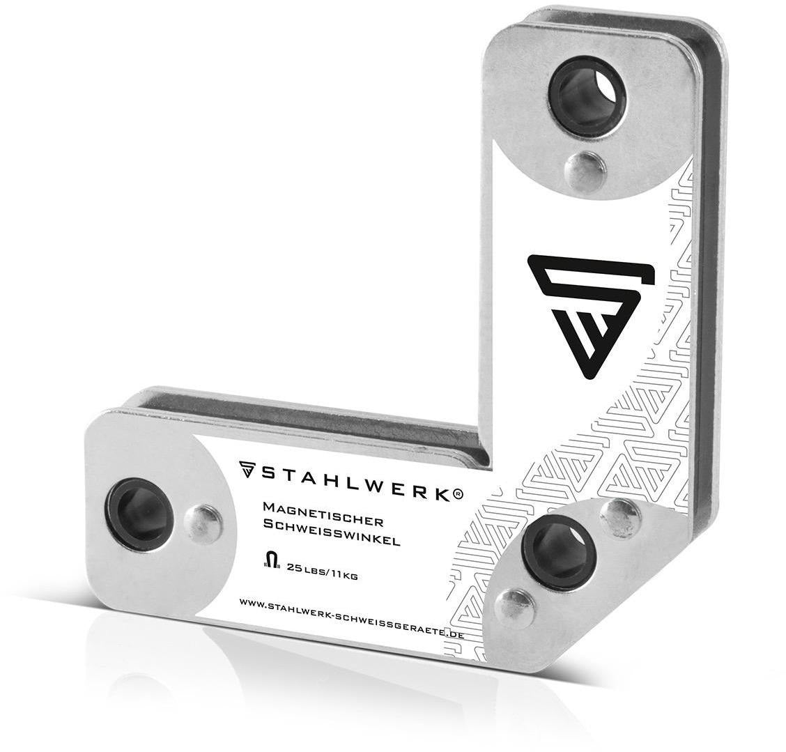 STAHLWERK Magnet-Schweißwinkel 95x95x14mm – 45°, 90° & 135° mit 25 lbs Haftkraft