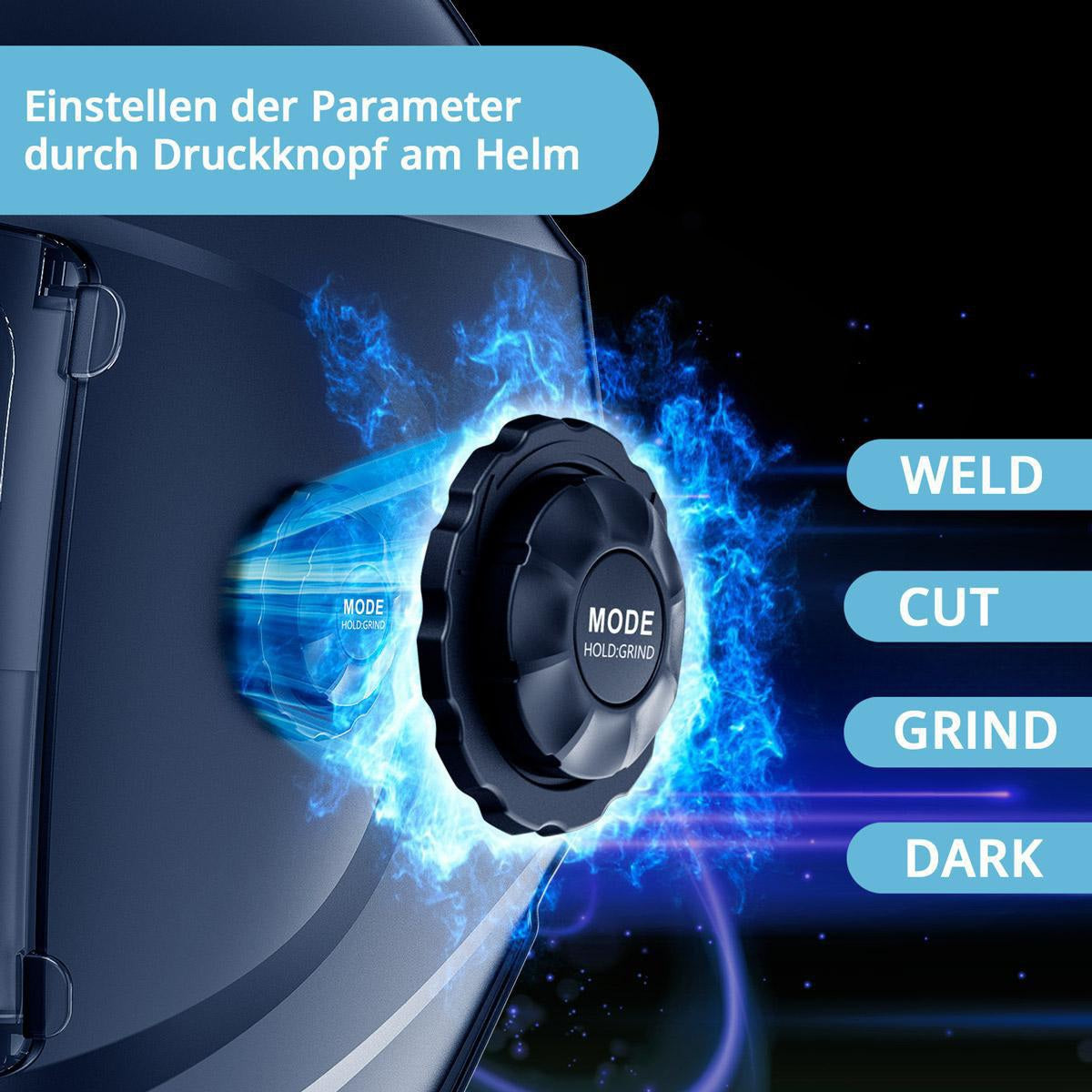 STAHLWERK Automatik-Schweißhelm BOOSTER AIR Frischluftsystem TH3 – 3-in-1 Schutzhelm mit P3-Filter
