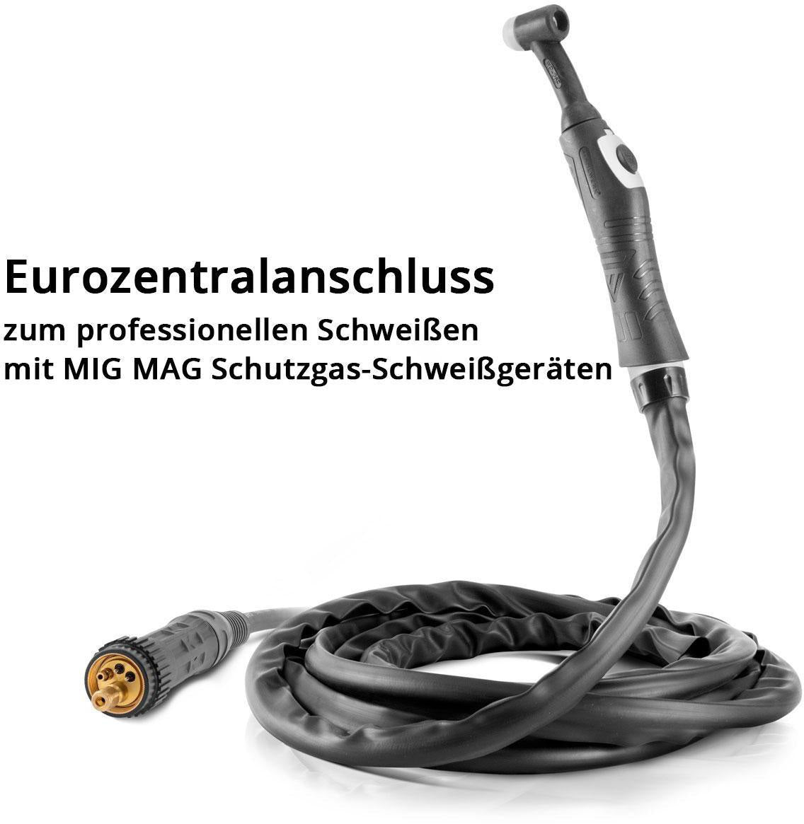 STAHLWERK WIG-Schweißbrenner WP-26 F mit 8m Schlauchpaket – flexibler Brennerkopf